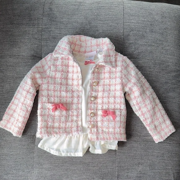 Little Lass Pink and White Outfit Set - Picture 5 of 12